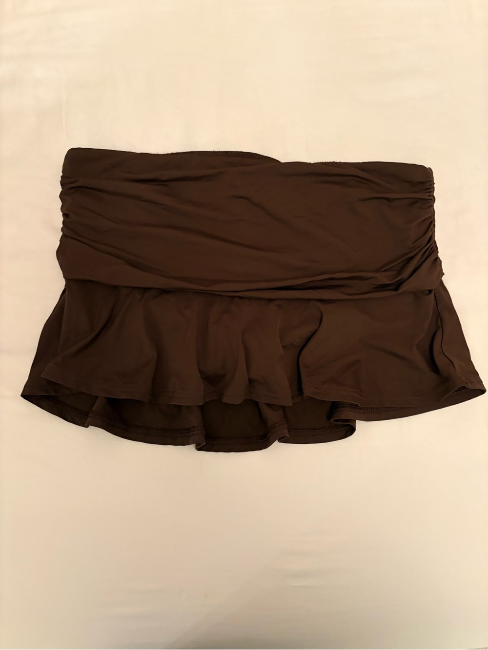 Lands' End Brown Bikini Bottom with Navy Lining